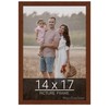 wallsthatspeak 14x17 Dark Walnut Rustic Pine Picture Frame for Puzzles