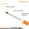 ZOGSNTON 1cc 1ml 30Gauge 1/2inch(13mm) Disposable Dispensing Lab Supplies Individually