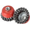 4pc Twist Knot Semi Flat Wire Wheel Cup Brush Set