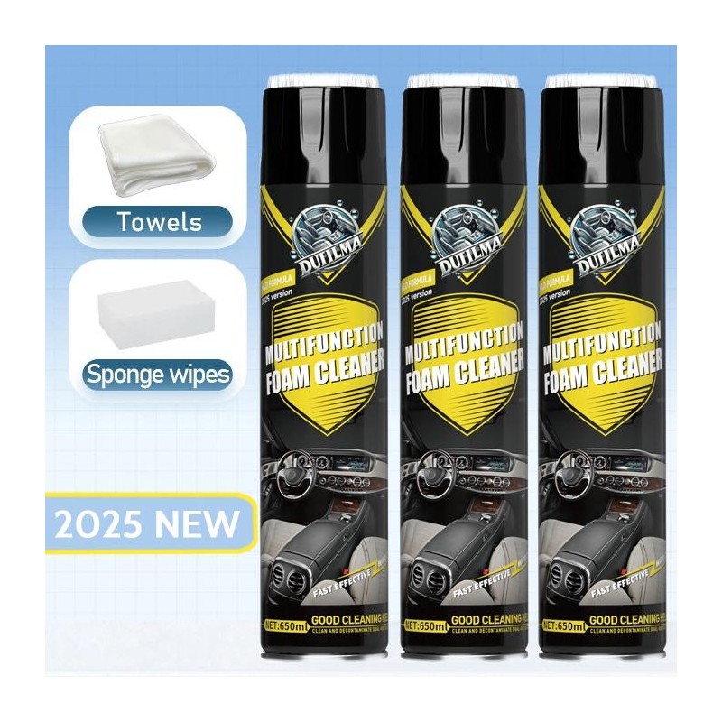 Dutilma Car Interior Foam Cleaner Spray 650ml Multifunctional Heavy Duty