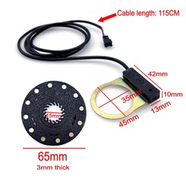 JZK Electric Bike Pedal Assist Sensor - 3 Pin, 12 Magnet PAS Sensor for Ebike