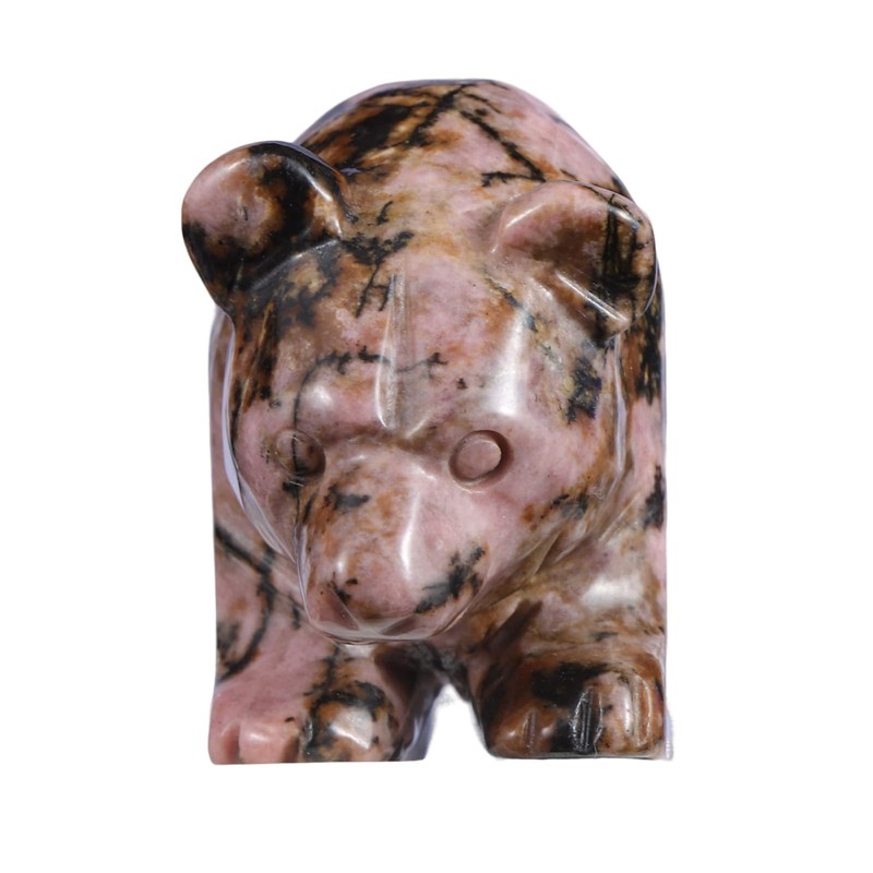 Hxswkk 3" Bear Figurine Gifts for Hand Carved, Gemstone for