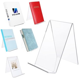 Acrylic Honpo Book Stand, Tabletop, Acrylic Stand, Display Stand, Set of 6, Record Stand, Bookstand, No Falling, Stylish (Clear)