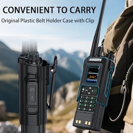 BAOFENG BAOFENG DM32 DMR Handheld Radio with USB-C Charging, GPS, 10W Long Range Walkie Talkie for Emergency Rescue & Outdoor Sports DM-32UV (1 Pack Black+Back Clip)