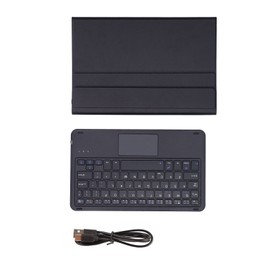 Wireless Keyboard Detachable Durable Computer Accessories with Artificial Leather CoverBlack