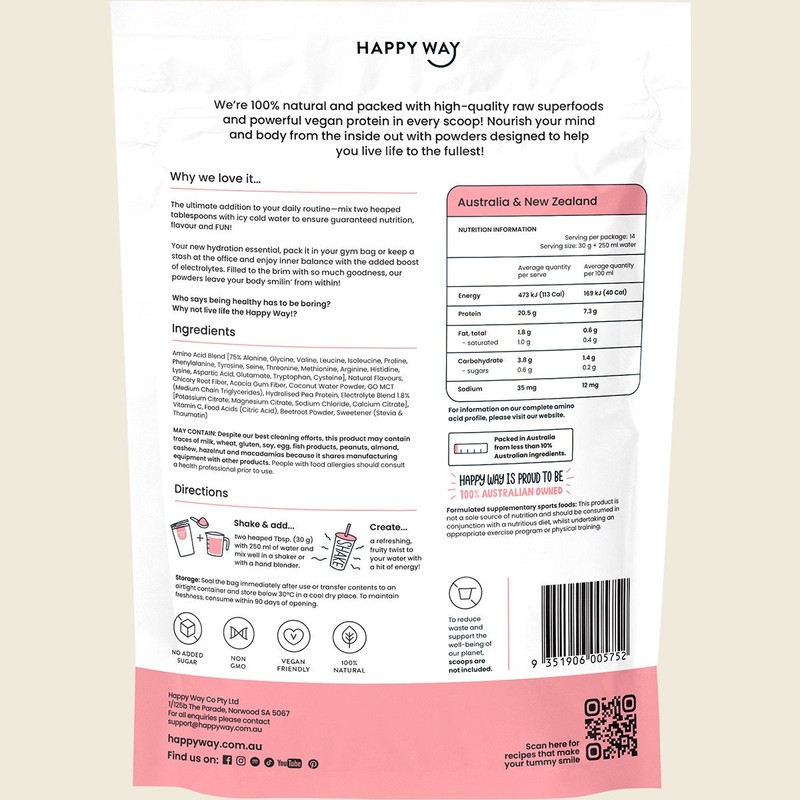 Happy Way Vegan Protein Water Lychee 420g