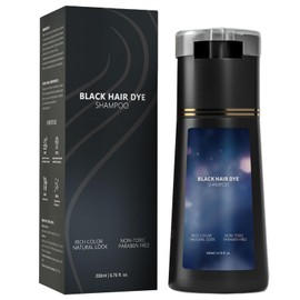 Kunnozz Hair Dye Shampoo, Hair Care Shampoo, Instant Gray Coverage & Natural Color for Women/Men, Long-Lasting & Gentle Formula (Black)