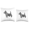 Scottish Terrier Scottie Dog Throw Pillow