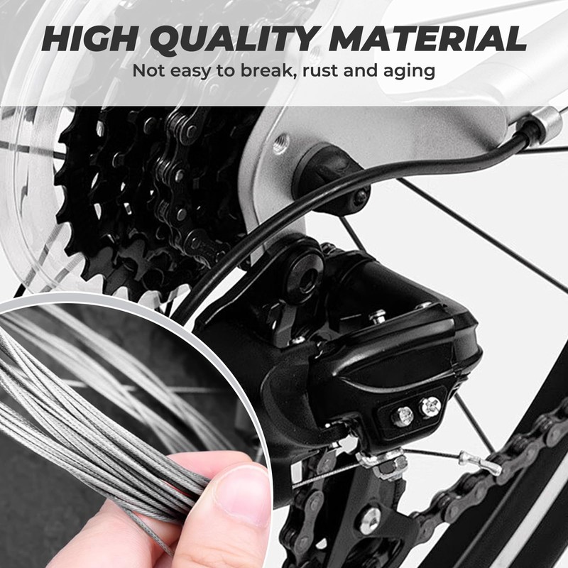 Bicycle Brake Cable Set, 10 x 1.75 m Brake Cable