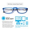 DOOViC 2 Pack Folding Reading Glasses Blue Light Blocking Spring
