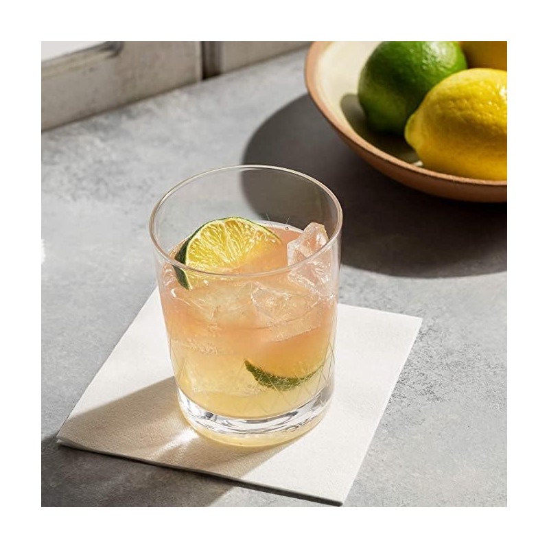 Cocktail Napkins Disposable Beverage Bar Napkins Black Linen-Like Square Napkins