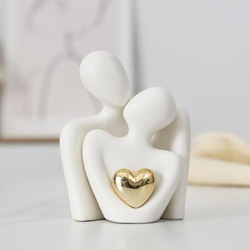 Mini Abstract Sculpture Tv Stand Decor Knick Knacks Couples Love