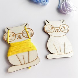 Set of 200 Nerdy Cat Bobbins, Thread Holders, Floss Organiser, Cross Stitch Embroidery Thread Storage (20)