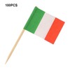100x Italy Flag Toothpick Decors Versatile Decoration Solution Made with