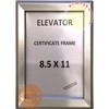 BUILDINGSIGNS.COM Elevator Certificate frame 8.5x11 inch (Silver, Heavy Duty -