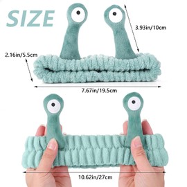 Face Wash Headband Palm and Snail Spa Hair Bands Makeup Headbands Creative Hair Accessories for Washing Face Shower Sports Beauty Skincare (Fruit Green)