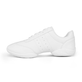 ARCLIBER White Cheer Shoes PU Leather Cheerleading Shoes Lightweight Womens Cheer Shoes Size 10(44)