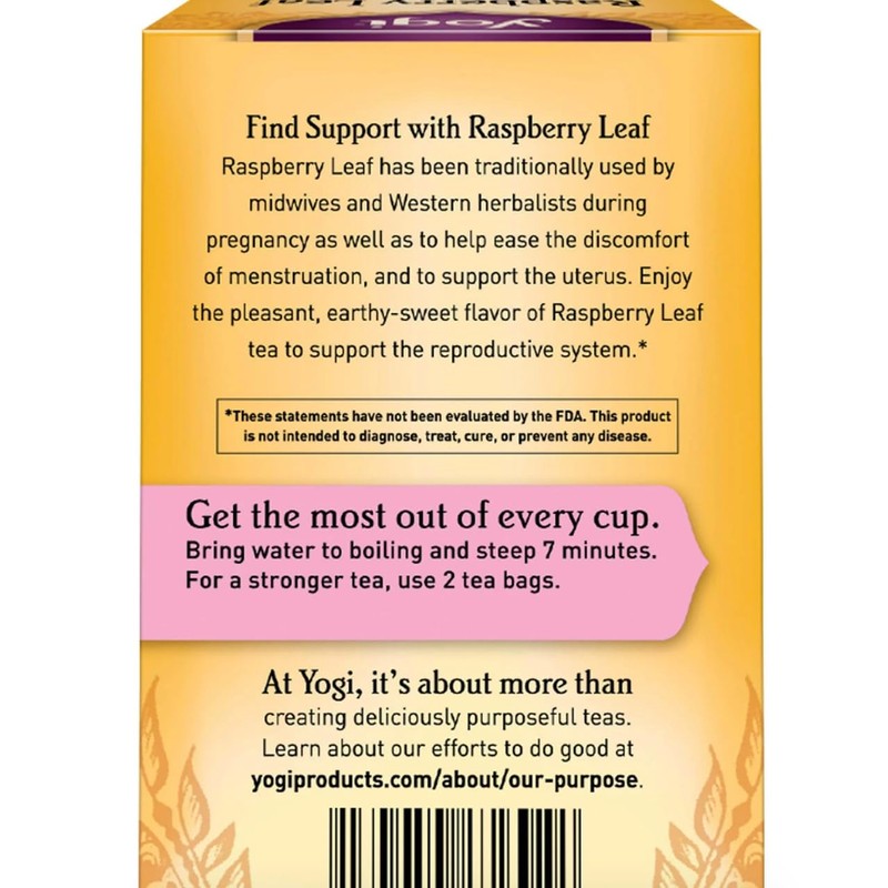 Yogi Tea - Raspberry Leaf Tea, Supports the Reproductive System,