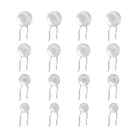 Wedding Pearl Hair Pins Set, 16 Pcs U Shaped Flower Pins Hair Clips for Brides, Bridesmaids, Prom & Party, Vintage Jewelry Hair Accessories, Style Hairpins for Women, Bridal Haires Piece