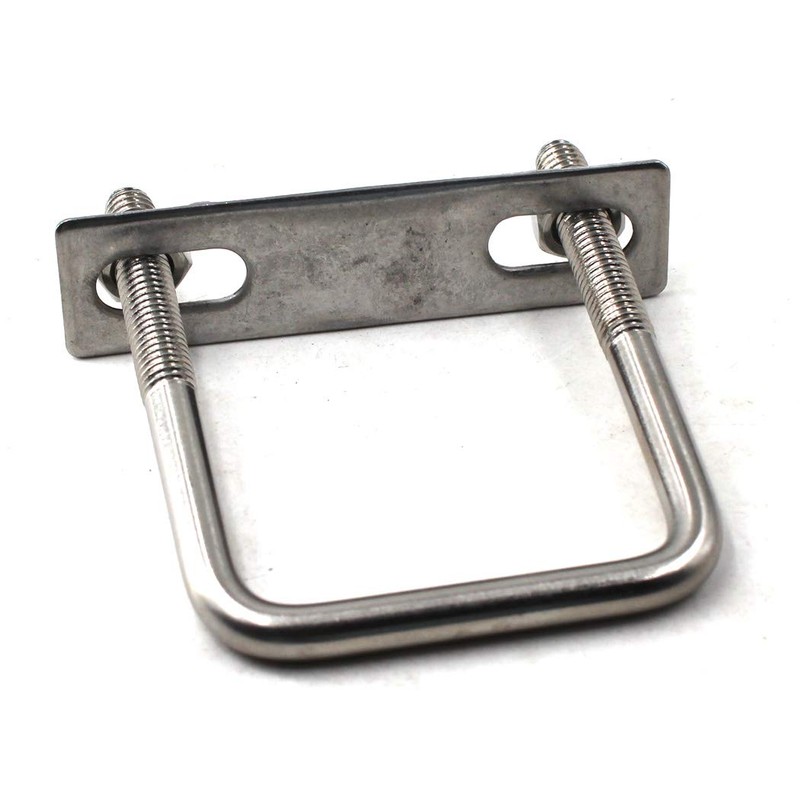 M6x50x100mm Square U Bolt 304 Stainless Steel Tie Down U