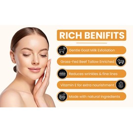 AJOMED COSMETICS AJOMED COSMETICS Tallow & Goat Milk Body Wash, handmede body soap Moisturizing and Cleansing for All Skin Types 12 oz (Regular)