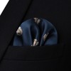 HISDERN Men's Classic Self Bow Tie And Pocket Square Set
