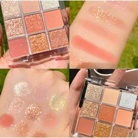 Paleta De Sombras De Ojos, Sombras para Ojos Paletas De Maquillaje Iluminadores Maquillaje Juego De Maquillaje Mate sombra de ojos con brochas (1#)