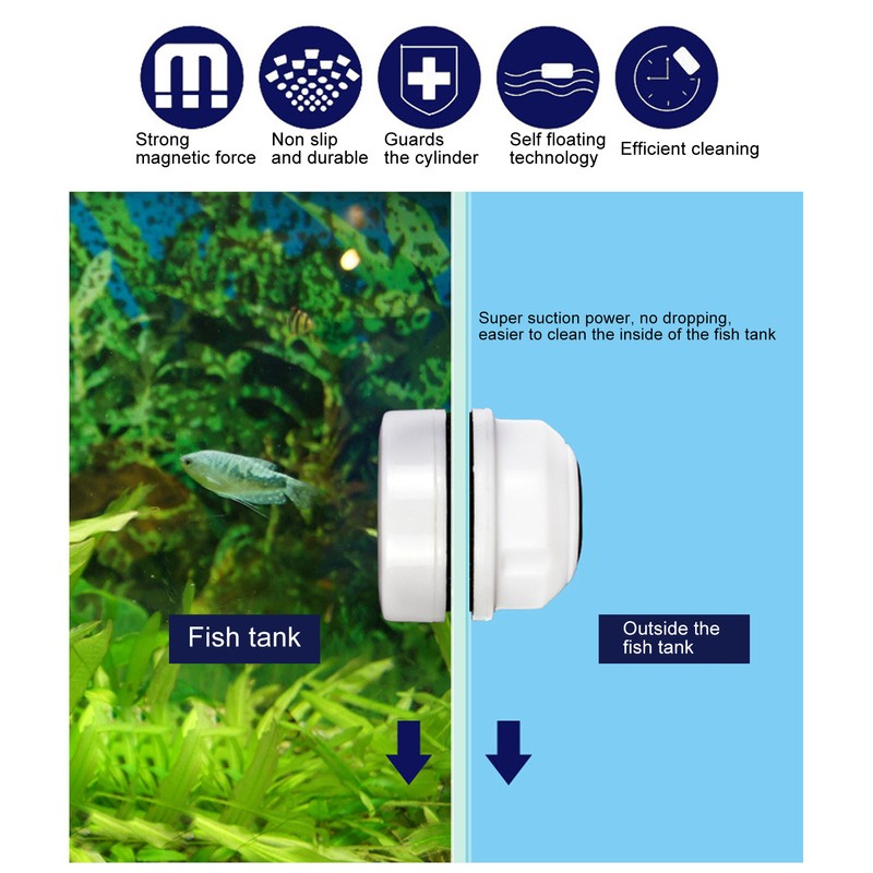 Aquarium Magnetic Algae Scraper Multipurpose Small Magnetic Glass Cleaner for