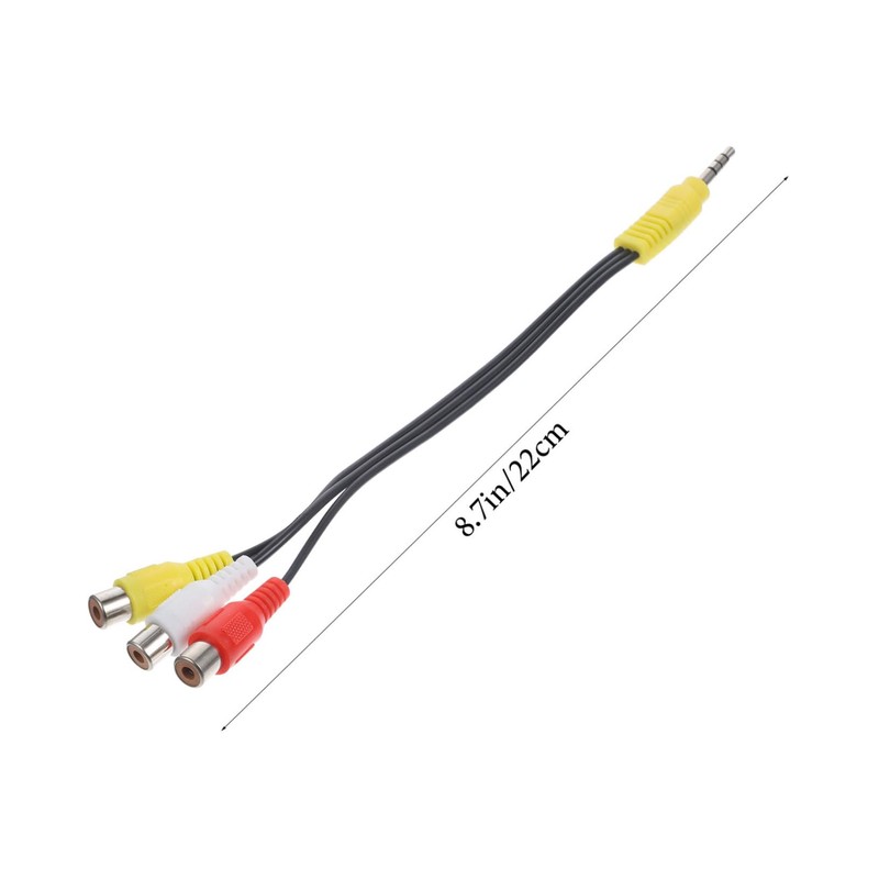 LABRIMP 3Pcs Video Adapter Cord to Female Audio Video Cable