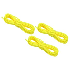 PATIKIL Archery D Loop Rope 3 Meters, 3 Pack Bow D Loop String Release Material Nock Wire Nocking Loop Buckle Ring for Compound Bowstring, Yellow