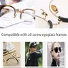 Screw-on Ceramics Nose Pads,Symmetrical Nosepad + Glasses Nose Pads Screwdriver