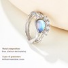 Cicy Bell Womens Platinum Plated Moonstone Cubic Zirconia Delicate Eternity