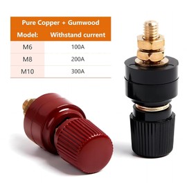 WWZMDiB Pure Copper Remote Battery Terminal Sbinding Post (2Pcs M6（1/4"）)