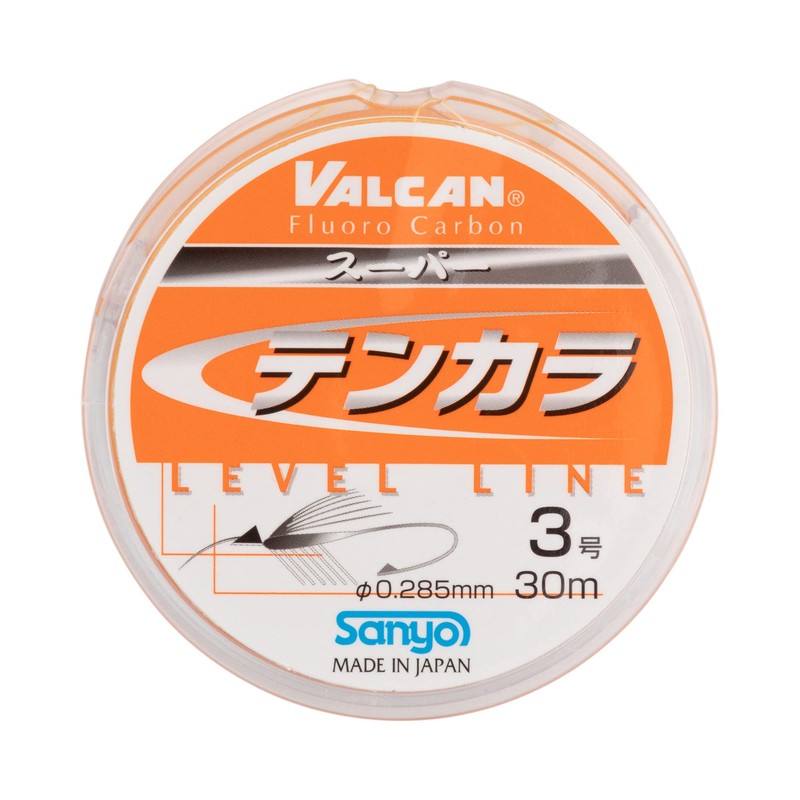 サンヨーナイロン テンカラライン バルカン スーパーテンカラ レベルライン フロロカーボン 30m 4号 ビビットオレンジ