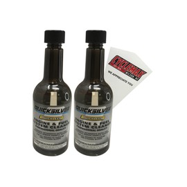 Cyclemax Two Pack compatible with Mercury Quickleen Engine Fuel System Cleaner 12 oz. 8M0047921-2PACK Contains Two Quickleen Engine Fuel System Cleaner 12 oz. and a Funnel