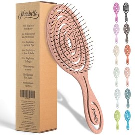 Ninabella Cepillo Pelo Antitirones - Cepillo Pelo Antirotura Orgánico para Mujer y Hombre - Peine Antitirones Niños y Niñas - Cepillos para Alisar Cab