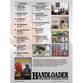 Handloader The Ammunition Reloading Journal - December 2024: Standard Pressure Loads For 45 Colt Rifles, Ruger Mini-14, Apache 2011 9MM, Precision Digital Bullet Seating, 356 Winchester & More!