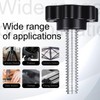 12 Pack 1/4-20 Black Star Knobs Star Hand Knob Threaded