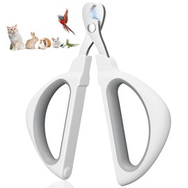 Euqvunn Cat Claw Clipper, Professional Cat Nail Clippers with Safe Positioning Hole, Kitten nail clipper Suitable for Kittens, Rabbits, Guinea Pigs, Birds, Puppies, and Small Animals (Grey)