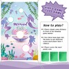 Mermaid Toss Games with 3 Bean Bags Blue Ocean Birthday Bean Bag Games Set Boys Girls Mermaid