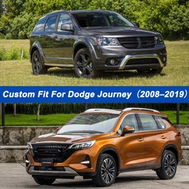 Dodge Car Cover Custom Fit for Dodge Journey 2008-2019, Waterproof All Weather Full ExteriorOutdoor Cover with Zipper Door Cotton Lining Sun Rain Snow Dust Protection