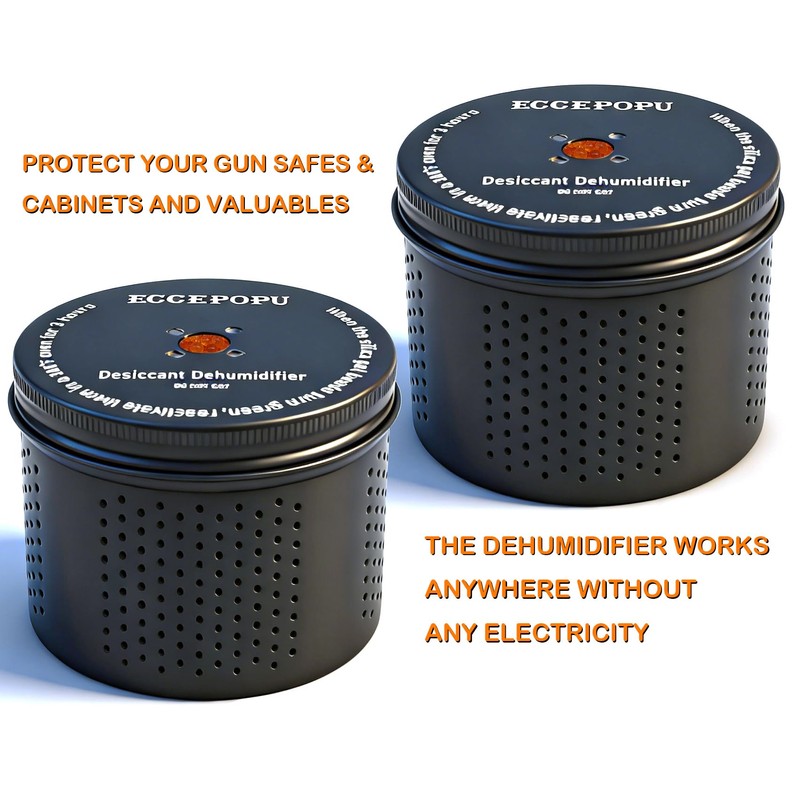 ECCEPOPU Gun Safe Dehumidifier 200g - Silica Gel Desiccant Canister,