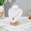 arricraft 1 Pcs Bust Necklace Display Stands, White PU Leather