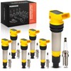 A-Premium Yellow Set of 12 Ignition Coil Pack and Iridium