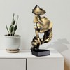 Thinker Statue, Silence is Gold Abstract Art Sculpture, Ponder Statue,