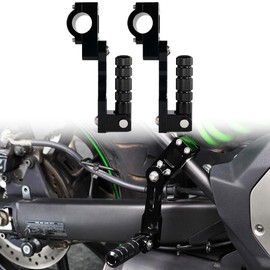 Xitomer 1.5" Footpegs Kit Adjustable Highway Footpegs Fit for GoldWing GL1800 01-11/ Sportster 883 XL1200 1340/ VULCAN VN400 800 1500 2000/ XVS1300 1100 and so on Highway Peg Mounts (130mm)