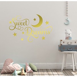 24"x14" Sweet Dreams Little One Bedtime Sleep Nap Moon Stars Dreaming Nursery Wall Decal Sticker Art Mural Home Decor