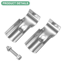 M METERXITY 4-Pack Structural Pipe Connector, T Clamps Stainless Steel Pipe Connector for OD 1" or 25MM Pipe, Conduit Connectors