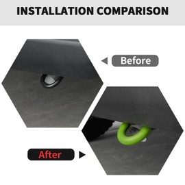 RT-TCZ Rear Bumper Tow Hook Covers Rubber Protector Cover Exterior Accessories for Ford Bronco 2021-2025 (Light Green)