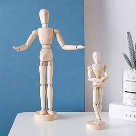 Artists Wooden Manikin Flexible Joints Drawing Mannequin Figure Artist Mannequin Model with Moveable Stand Human Sketch Drawing Model Perfect for Home Decoration, Painting and Drawing Aid